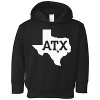 ATX Austin TX Design With Texas Silhouette Toddler Hoodie