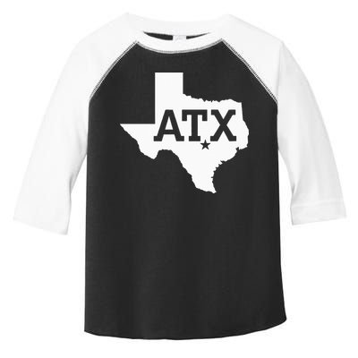 ATX Austin TX Design With Texas Silhouette Toddler Fine Jersey T-Shirt