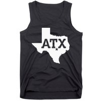 ATX Austin TX Design With Texas Silhouette Tank Top
