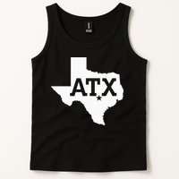 ATX Austin TX Design With Texas Silhouette Tank Top