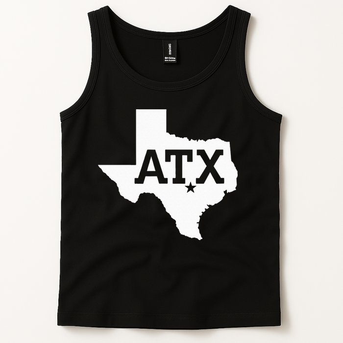 ATX Austin TX Design With Texas Silhouette Tank Top