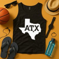 ATX Austin TX Design With Texas Silhouette Tank Top
