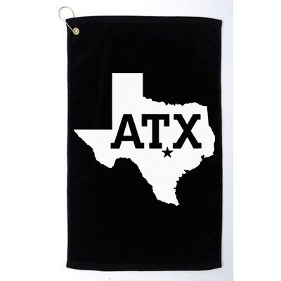 ATX Austin TX Design With Texas Silhouette Golf Towel
