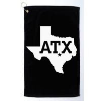 ATX Austin TX Design With Texas Silhouette Golf Towel
