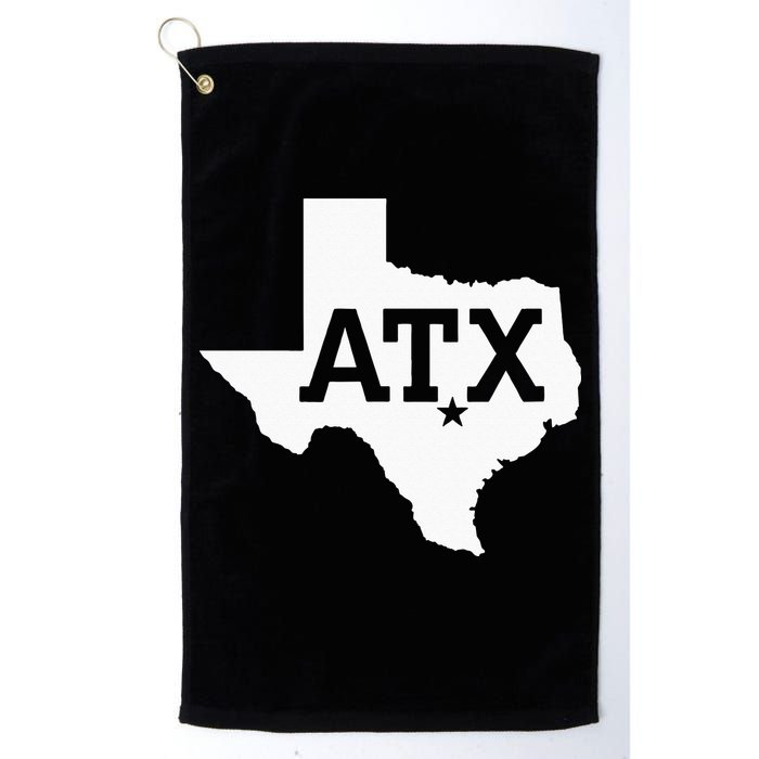 ATX Austin TX Design With Texas Silhouette Golf Towel