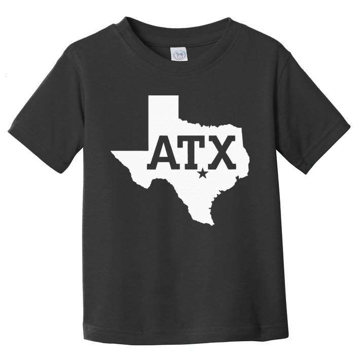 ATX Austin TX Design With Texas Silhouette Toddler T-Shirt