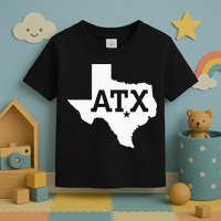 ATX Austin TX Design With Texas Silhouette Toddler T-Shirt