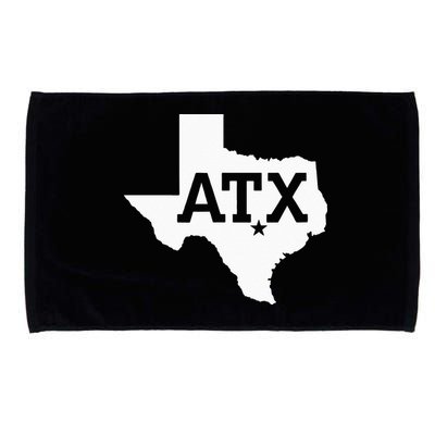 ATX Austin TX Design With Texas Silhouette Microfiber Hand Towel
