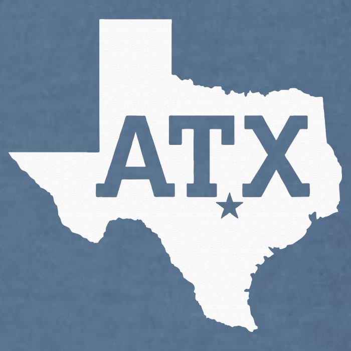 ATX Austin TX Design With Texas Silhouette Garment-Dyed Sweatshirt