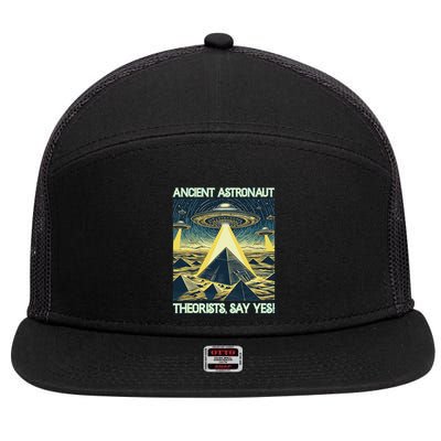 Ancient Astronaut Theorists Say Yes Aliens 7 Panel Mesh Trucker Snapback Hat