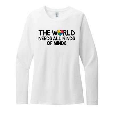 Autism Awareness The World Needs All Kinds Of Minds Womens CVC Long Sleeve Shirt