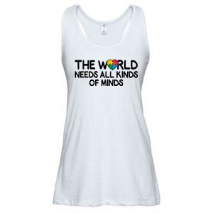 Autism Awareness The World Needs All Kinds Of Minds Ladies Essential Flowy Tank