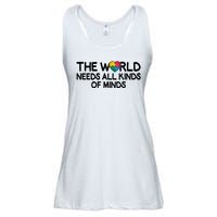 Autism Awareness The World Needs All Kinds Of Minds Ladies Essential Flowy Tank