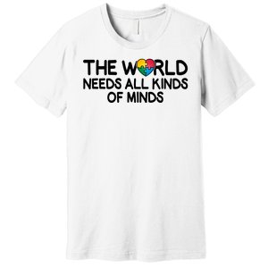 Autism Awareness The World Needs All Kinds Of Minds Premium T-Shirt