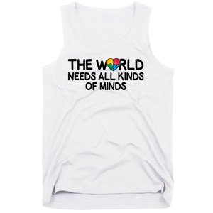 Autism Awareness The World Needs All Kinds Of Minds Tank Top