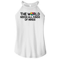 Autism Awareness The World Needs All Kinds Of Minds Women's Perfect Tri Rocker Tank