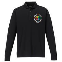 Autism Awareness Teacher Teach Hope Love Inspire Performance Long Sleeve Polo