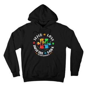 Autism Awareness Teacher Teach Hope Love Inspire Hoodie