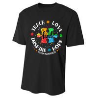 Autism Awareness Teacher Teach Hope Love Inspire Performance Sprint T-Shirt