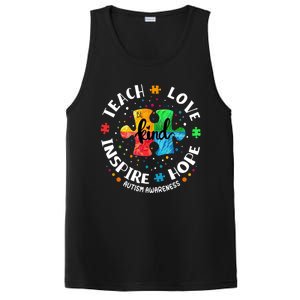 Autism Awareness Teacher Teach Hope Love Inspire PosiCharge Competitor Tank