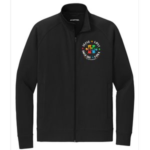 Autism Awareness Teacher Teach Hope Love Inspire Stretch Full-Zip Cadet Jacket