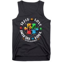 Autism Awareness Teacher Teach Hope Love Inspire Tank Top