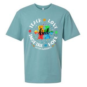 Autism Awareness Teacher Teach Hope Love Inspire Sueded Cloud Jersey T-Shirt