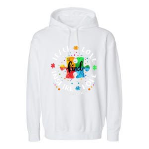 Autism Awareness Teacher Teach Hope Love Inspire Garment-Dyed Fleece Hoodie