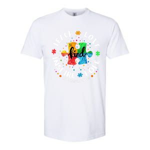 Autism Awareness Teacher Teach Hope Love Inspire Softstyle CVC T-Shirt