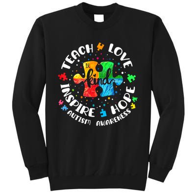 Autism Awareness Teach Hope Love Inspire Teacher Sweatshirt