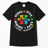 Autism Awareness Teach Hope Love Inspire Teacher Tall T-Shirt