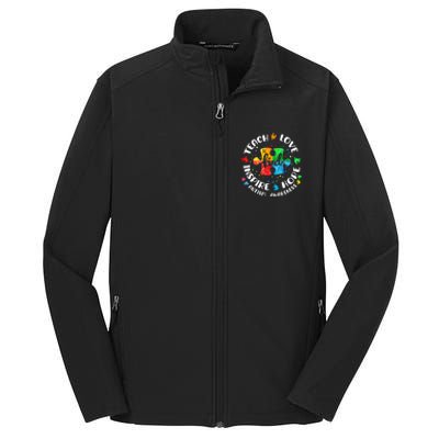 Autism Awareness Teach Hope Love Inspire Teacher Core Soft Shell Jacket