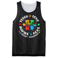 Autism Awareness Teach Hope Love Inspire Teacher Mesh Reversible Basketball Jersey Tank