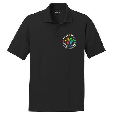 Autism Awareness Teach Hope Love Inspire Teacher PosiCharge RacerMesh Polo