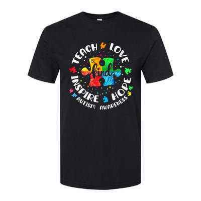 Autism Awareness Teach Hope Love Inspire Teacher Softstyle CVC T-Shirt