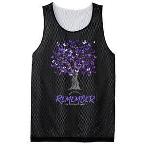 Alzheimer Awareness Tee For Women Purple Butterfly Mesh Reversible Basketball Jersey Tank