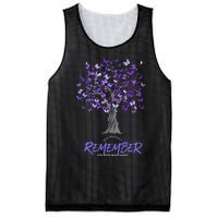 Alzheimer Awareness Tee For Women Purple Butterfly Mesh Reversible Basketball Jersey Tank