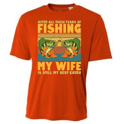 After All These Years Of Fishing My Wife Is Still My Best Catch Matching Couple Cooling Performance Crew T-Shirt