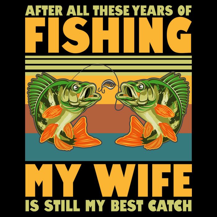 After All These Years Of Fishing My Wife Is Still My Best Catch Matching Couple USA-Made Doggie Bandana