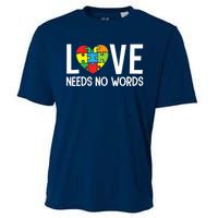 Autism Awareness Teacher Love Needs No Word Special Ed Cooling Performance Crew T-Shirt