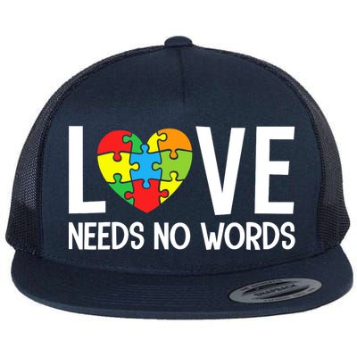Autism Awareness Teacher Love Needs No Word Special Ed Flatbill Hat