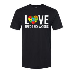 Autism Awareness Teacher Love Needs No Word Special Ed Softstyle CVC T-Shirt