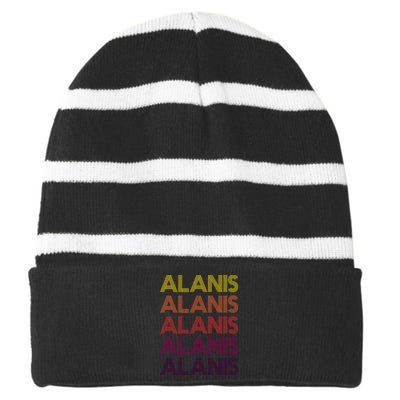 Alanis Alani Thing Striped Beanie with Solid Band