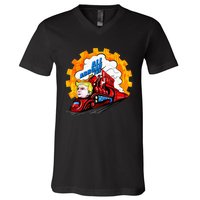 All Abroad The Trump Train 2024 Future Is Bright Premium V-Neck T-Shirt