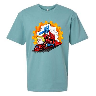 All Abroad The Trump Train 2024 Future Is Bright Premium Sueded Cloud Jersey T-Shirt