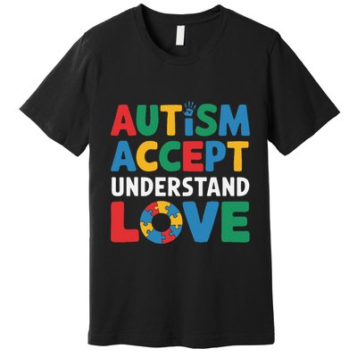 Autism Awareness Teacher Autism Accept Understand Love Premium T-Shirt