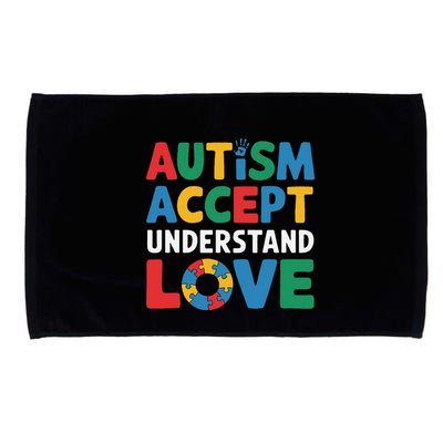 Autism Awareness Teacher Autism Accept Understand Love Microfiber Hand Towel