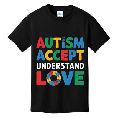 Autism Awareness Teacher Autism Accept Understand Love Kids T-Shirt