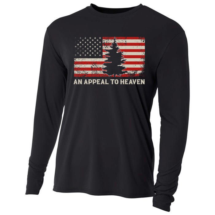 An Appeal To Heaven Pine Tree Usa Revolution American Flag Cooling Performance Long Sleeve Crew