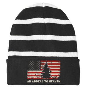 An Appeal To Heaven Pine Tree Usa Revolution American Flag Striped Beanie with Solid Band